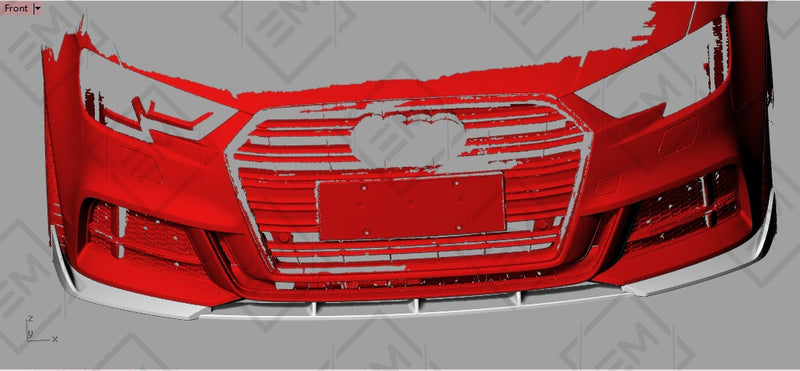 Carbon Fiber Performance Front Lip for the Audi S3 - A3 S Line 8V Lci (2016-2020)