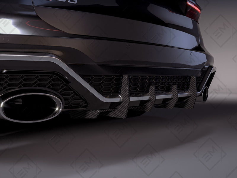 Carbon Fiber BT Style Add On Rear Diffuser for the Audi RS6 C8 (2019+)